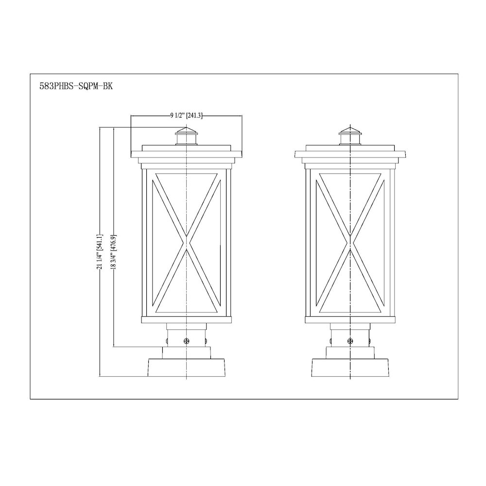 Z-Lite 1 Light Outdoor Pier Mounted Fixture. Picture 8