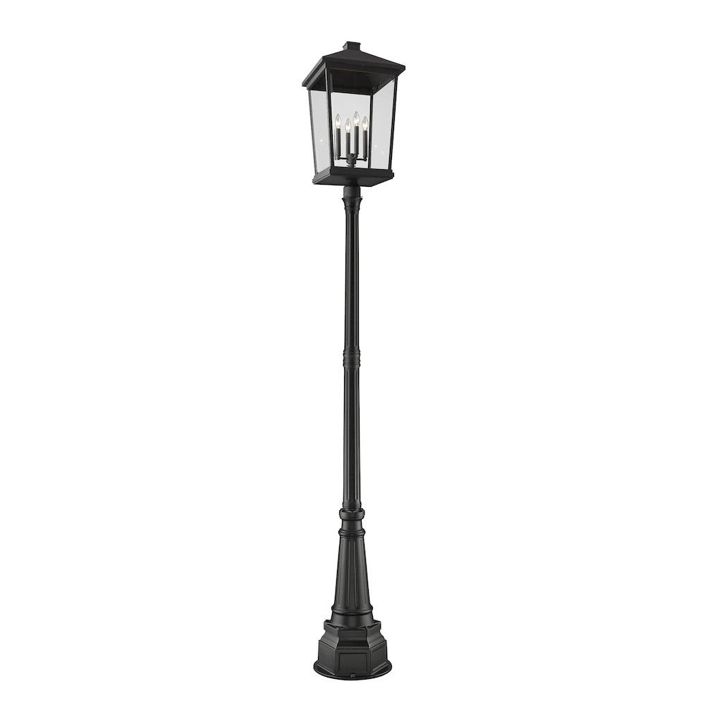 Z-Lite 4 Light Outdoor Post Mounted Fixture. Picture 3