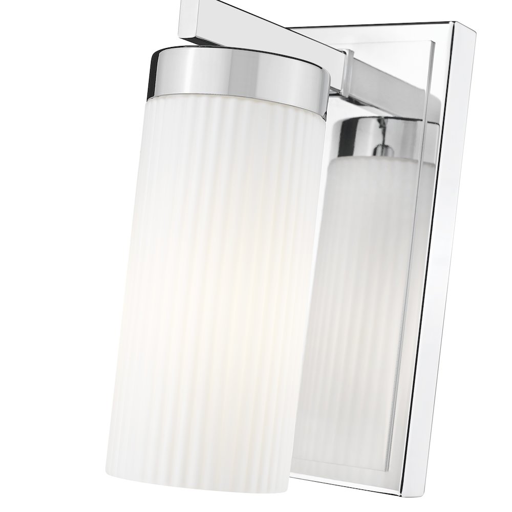 Z-Lite Danica 1 Light Wall Sconce in Chrome color, Steel frame. Picture 4