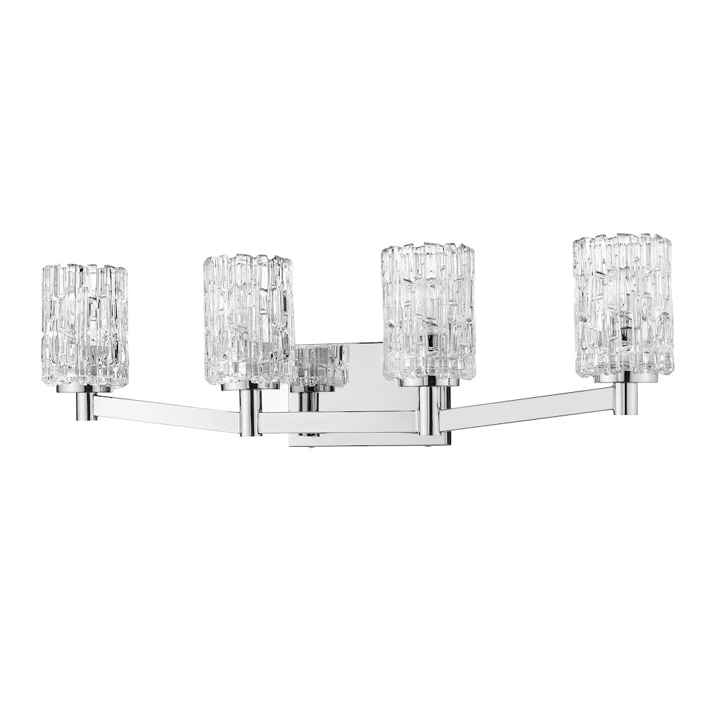 Z-Lite Aubrey 4 Light Vanity in Chrome Frame Finish. Picture 5
