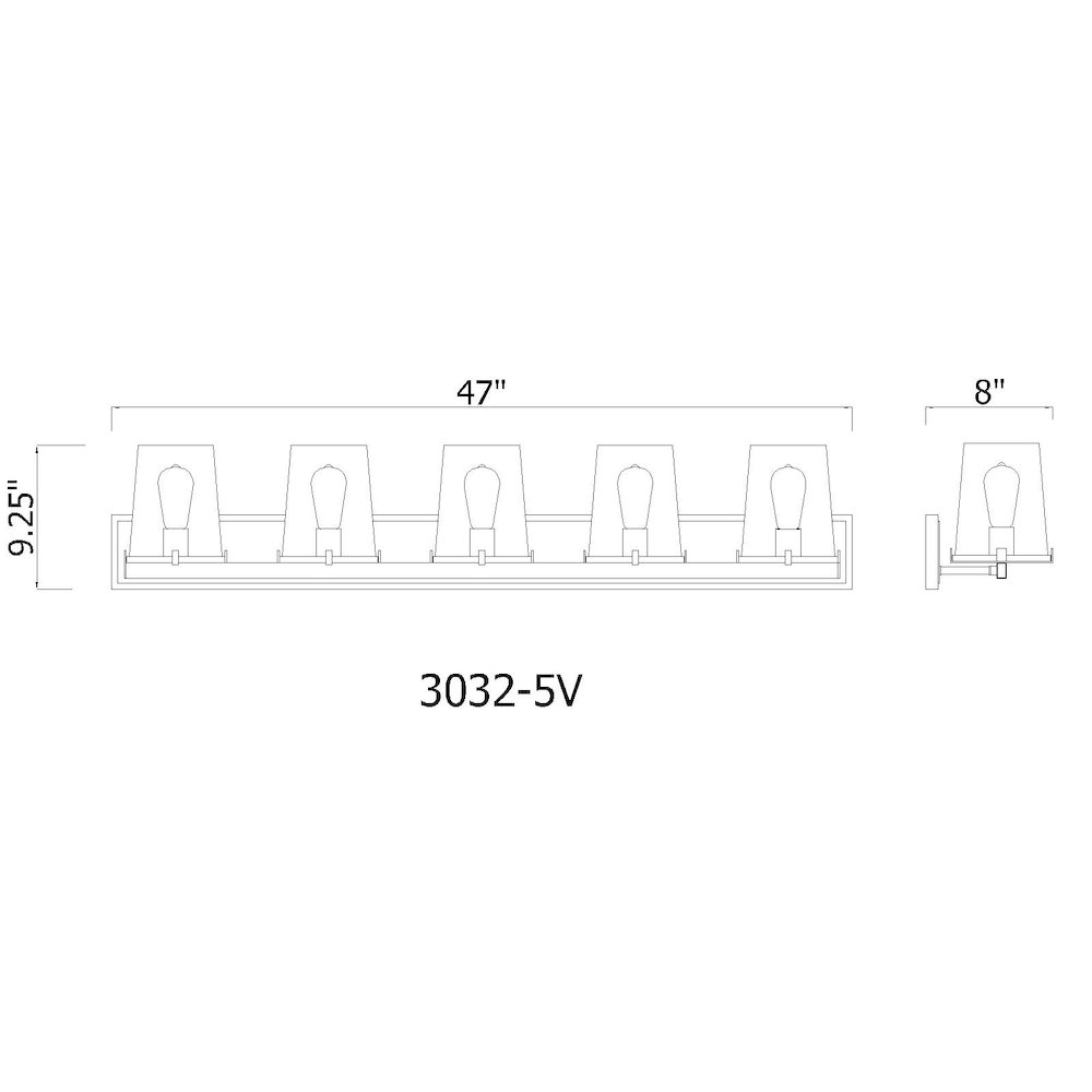 Z-Lite 5 Light Vanity. Picture 8
