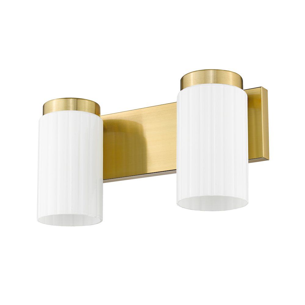 Z-Lite Burk 2 Light Vanity, Luxe Gold. Picture 5