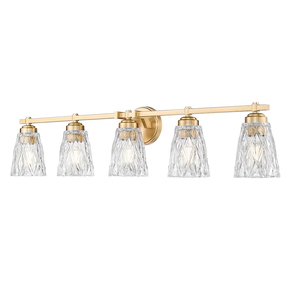 Z-Lite 5 Light Vanity, Modern Gold. Picture 1