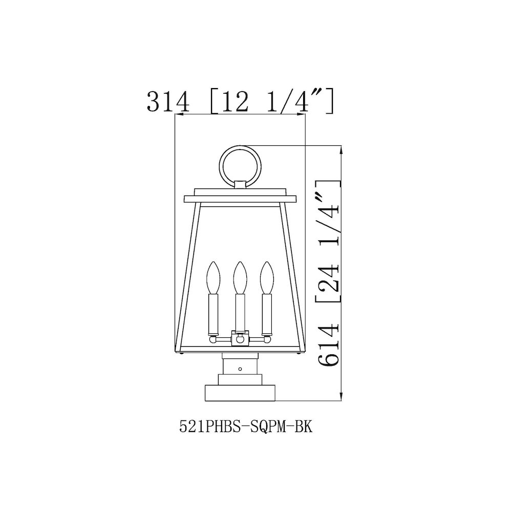 Z-Lite 4 Light Outdoor Pier Mounted Fixture. Picture 8