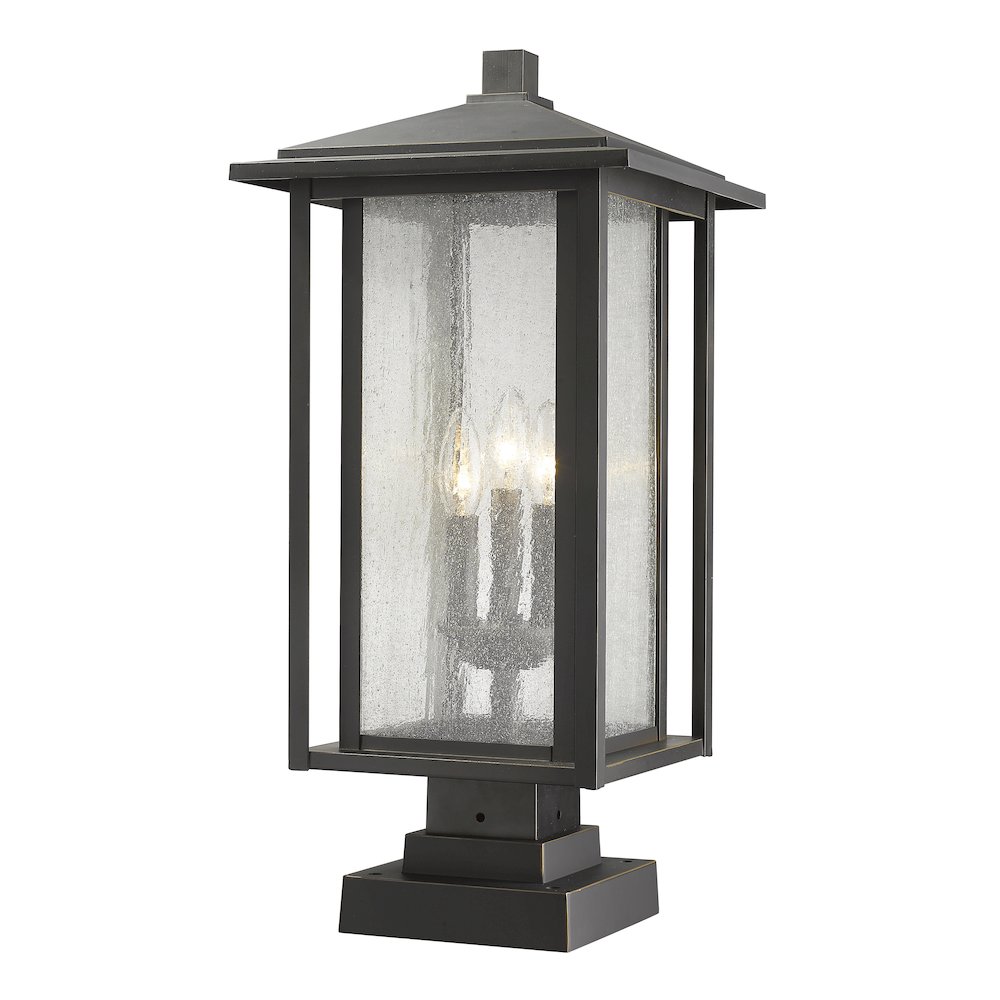 Z-Lite 3 Light Outdoor Pier Mounted Fixture. Picture 1