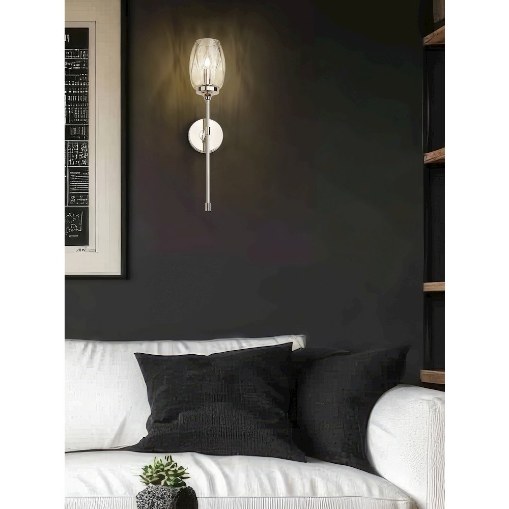Z-Lite 1 Light Wall Sconce, Polished Nickel. Picture 5