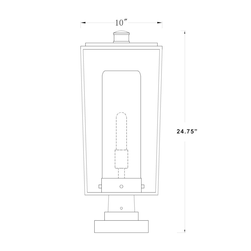 Z-Lite 1 Light Outdoor Pier Mounted Fixture. Picture 8