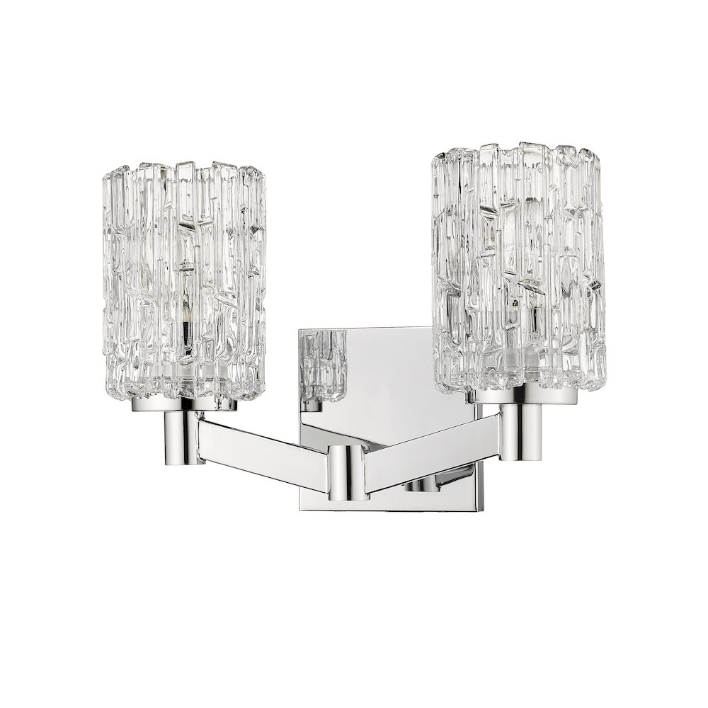 Z-Lite Aubrey 2 Light Vanity in Chrome Frame Finish. Picture 5