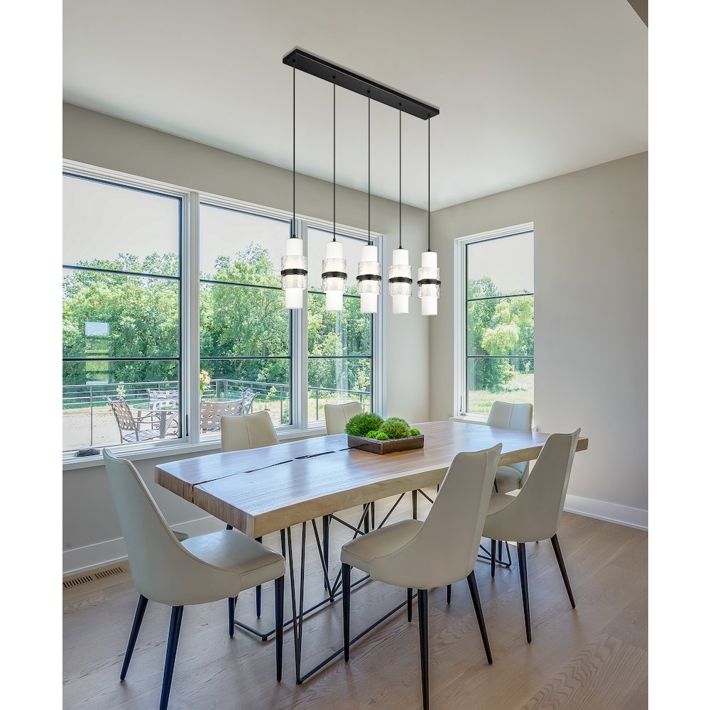 Z-Lite 5 Light Linear Chandelier. Picture 6