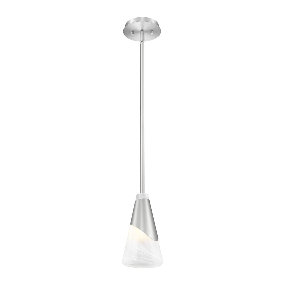 Z-Lite Aimie 1 Light Pendant, Brushed Nickel. Picture 2