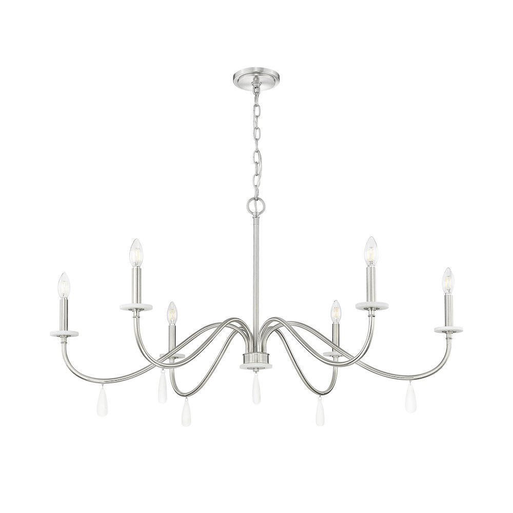 Z-Lite 6 Light Chandelier, Brushed Nickel. Picture 7