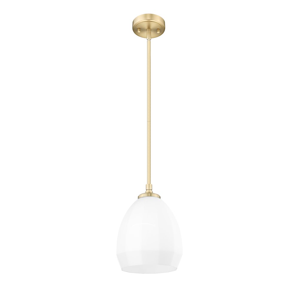 Z-Lite Oren 1 Light Pendant in Modern Gold color, Steel frame. Picture 5