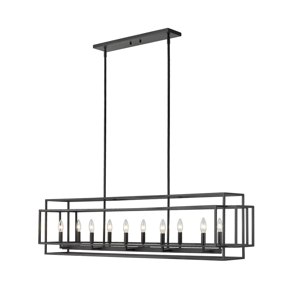 10 Light Linear Chandelier. Picture 1