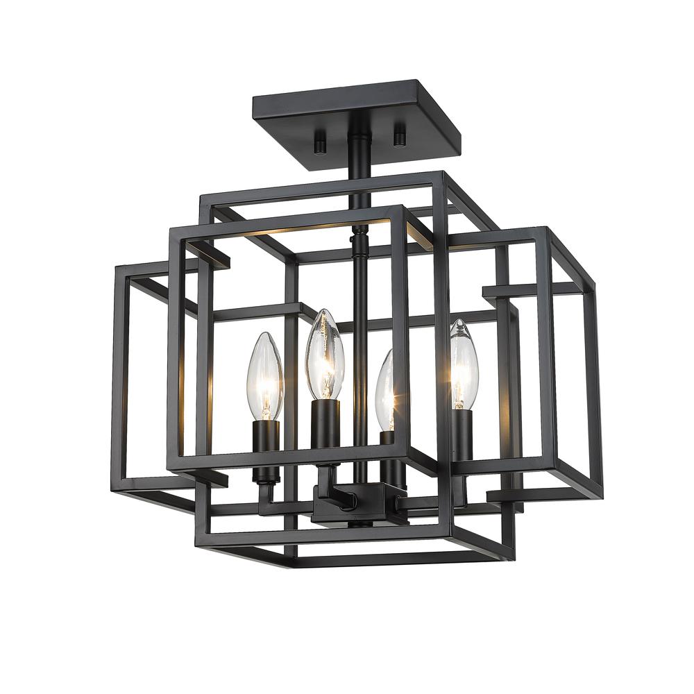 4 Light Semi Flush Mount. Picture 1