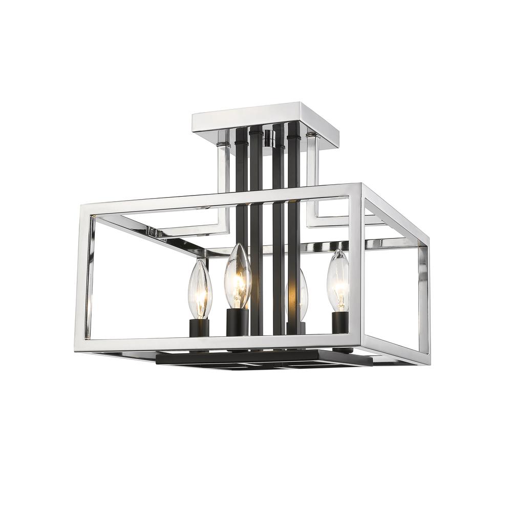 4 Light Semi Flush Mount. Picture 1