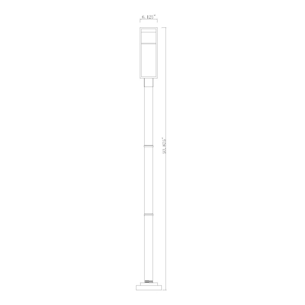 Z-Lite 1 Light Outdoor Post Mounted Fixture. Picture 6