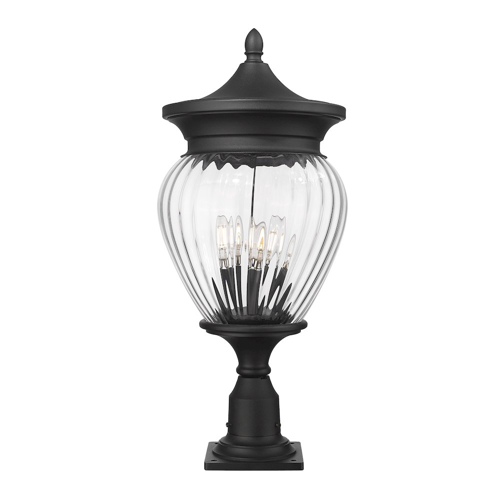 4 Light Outdoor Pier Mounted Fixture. Picture 1