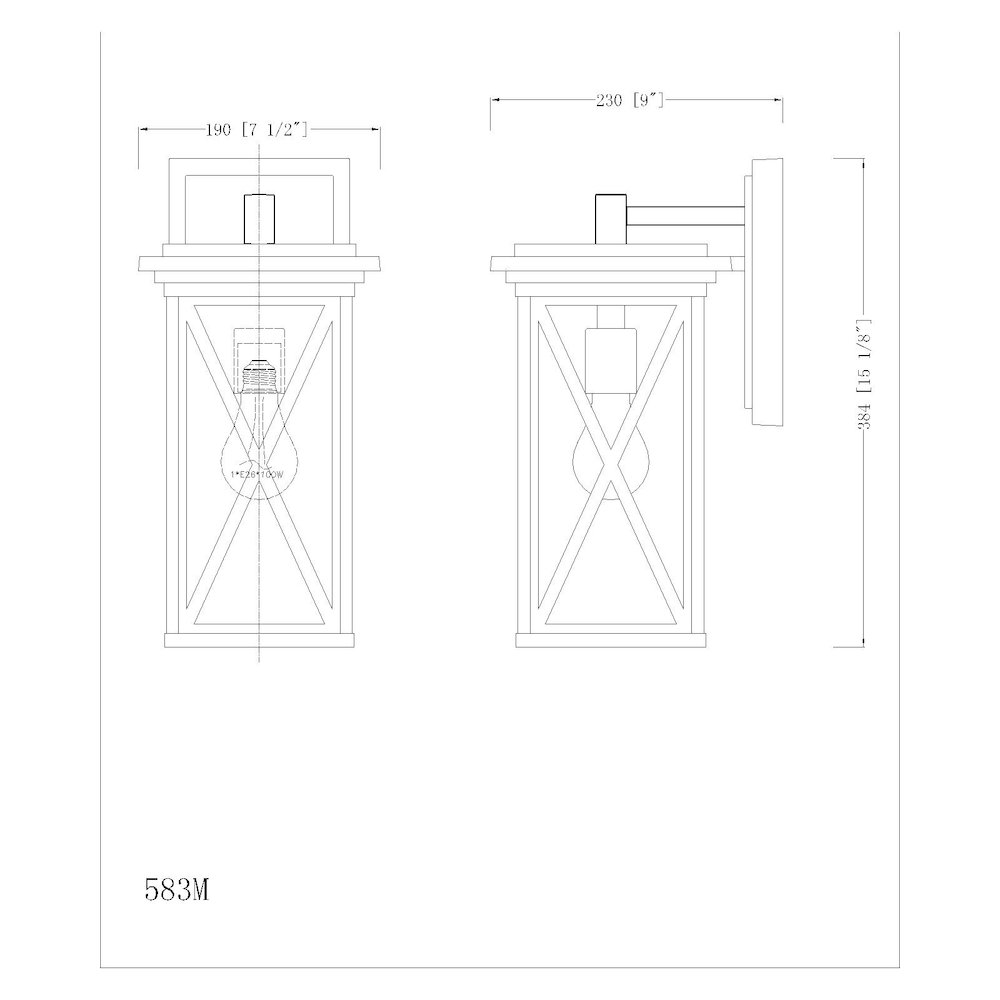 Z-Lite 1 Light Outdoor Wall Light. Picture 8