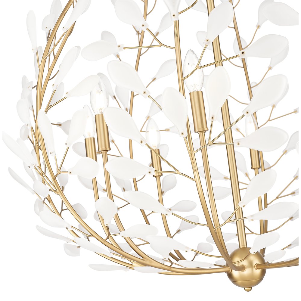 Z-Lite 8 Light Chandelier, Modern Gold. Picture 4