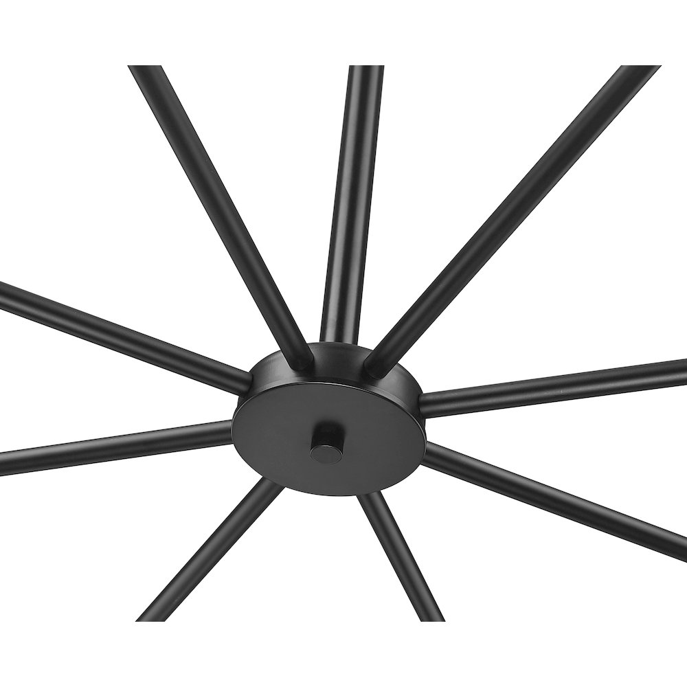 Z-Lite Oren 8 Light Chandelier in Matte Black color, Steel frame. Picture 4