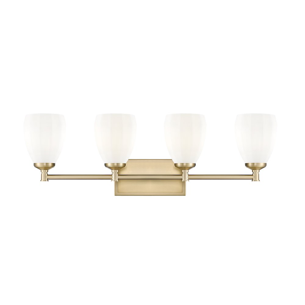 Z-Lite Oren 4 Light Vanity in Modern Gold color, Steel frame. Picture 2