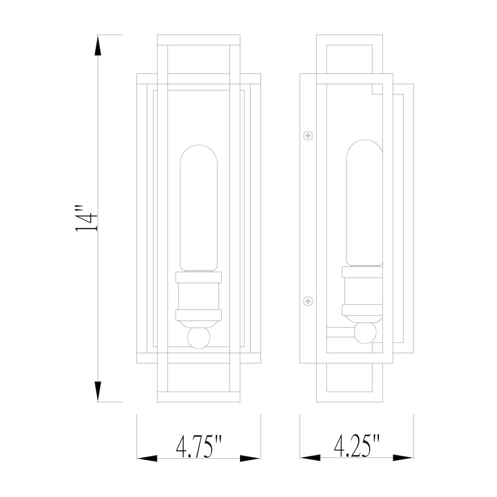 Z-Lite 1 Light Wall Sconce. Picture 8