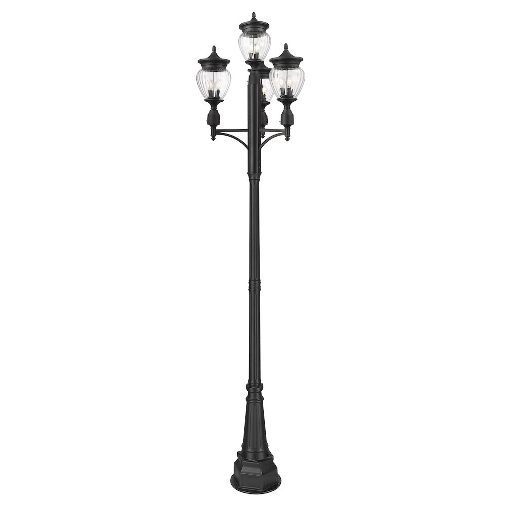 3 Light Outdoor Post Mounted Fixture. Picture 1