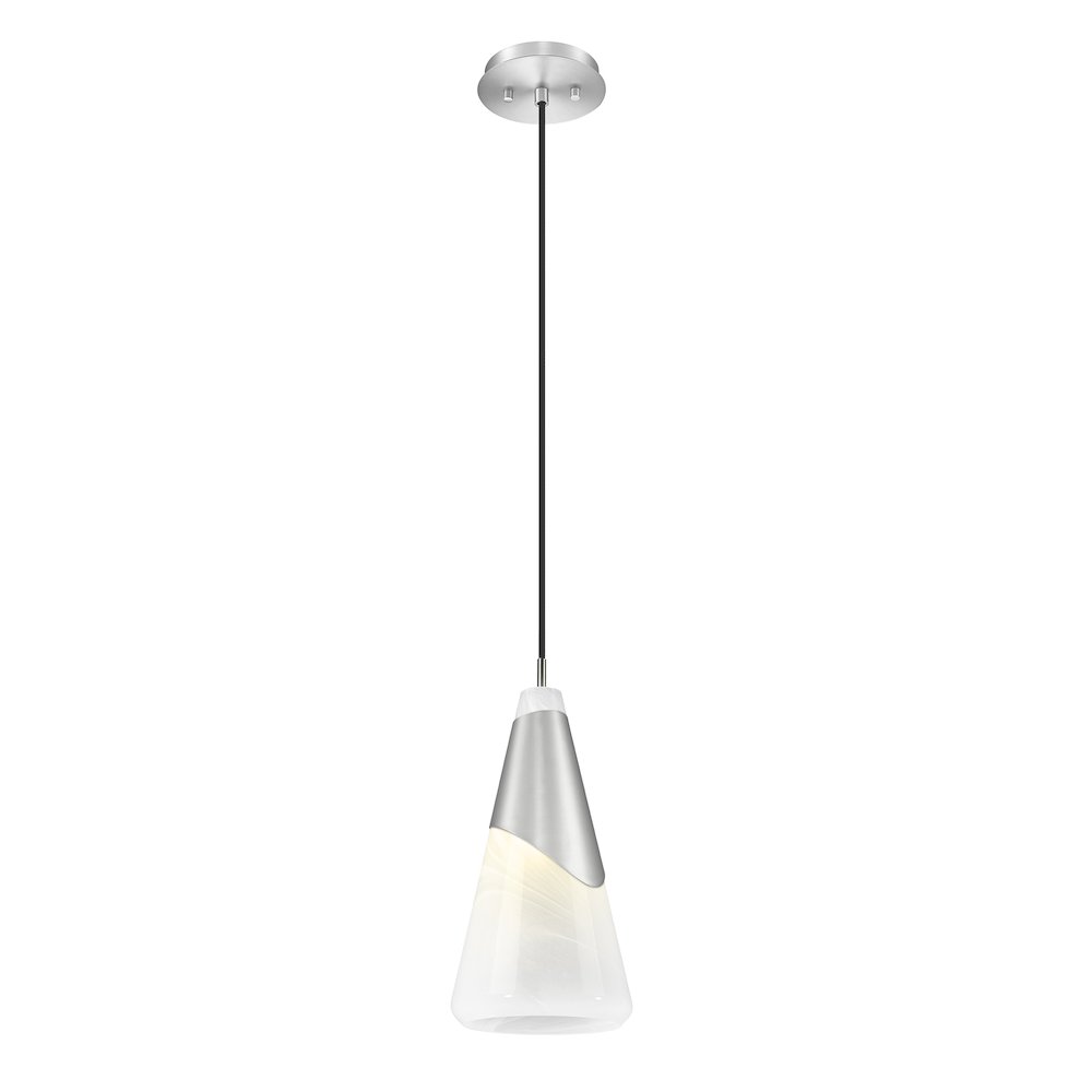 Z-Lite Aimie 1 Light Pendant, Brushed Nickel. Picture 2