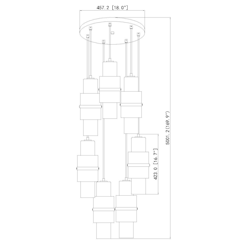 Z-Lite 7 Light Chandelier. Picture 8