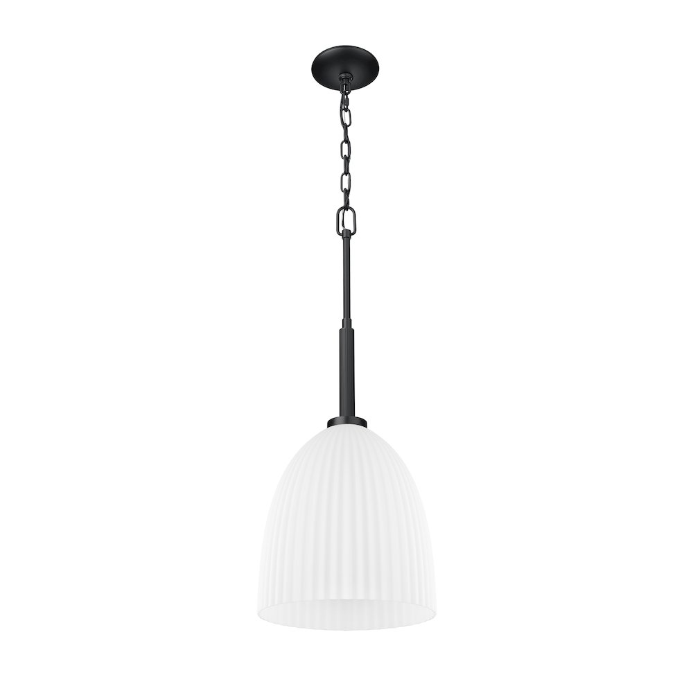 Z-Lite Naya 1 Light Pendant in Matte Black color, Steel frame. Picture 5