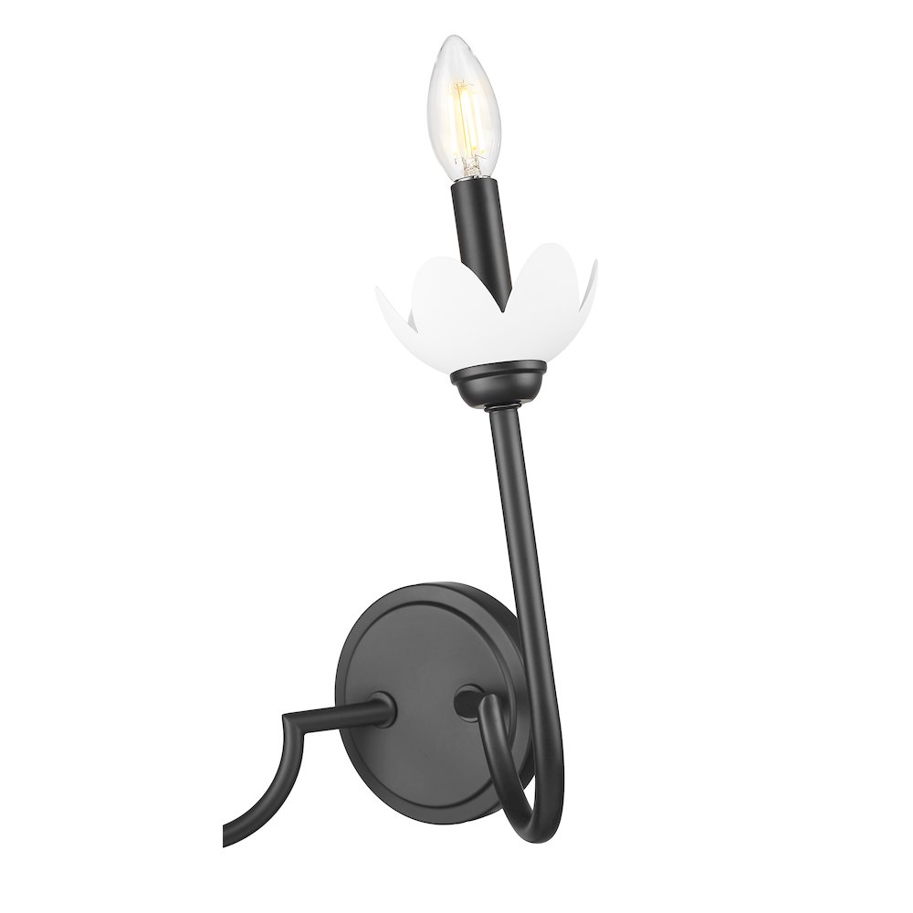 Z-Lite Allistair 2 Light Wall Sconce in Matte Black color, Steel frame. Picture 4