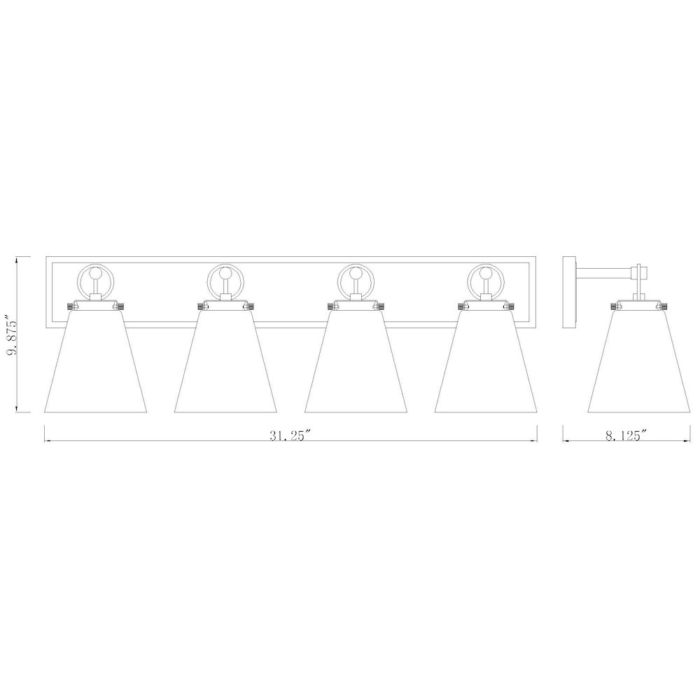 Z-Lite 4 Light Vanity. Picture 8