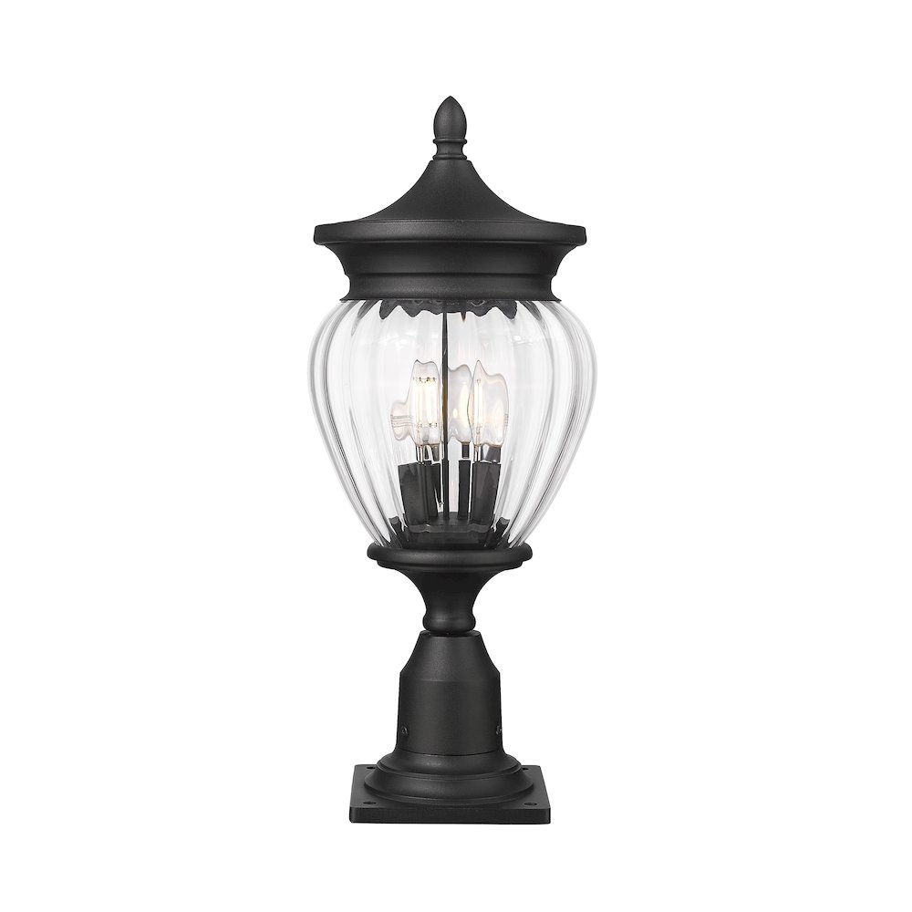 Z-Lite 3 Light Outdoor Pier Mounted Fixture. Picture 1