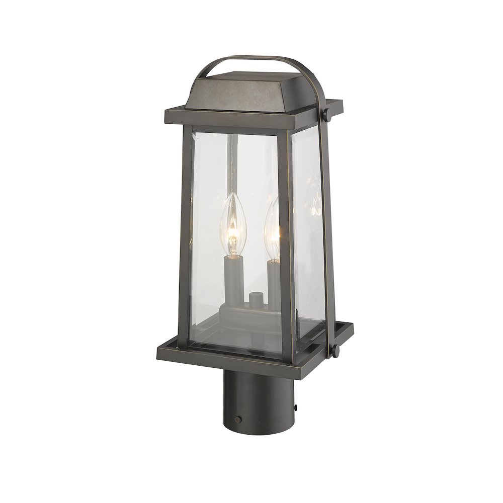 Z-Lite 2 Light Outdoor Post Mount Fixture. Picture 4