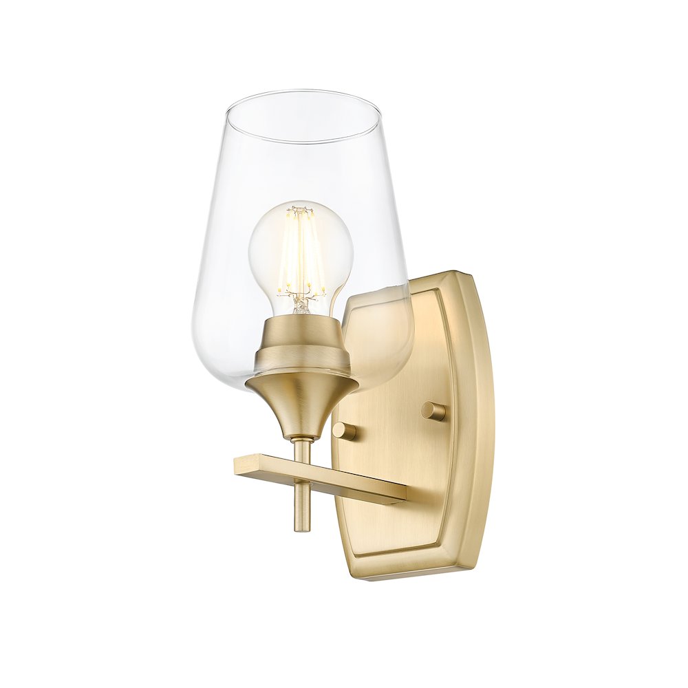 Z-Lite 1 Light Wall Sconce, Burnished Brass. Picture 3