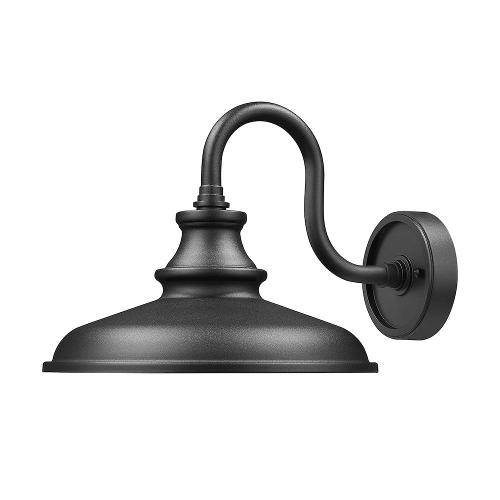 Z-Lite RLM 1 Light Outdoor Wall Light in Sand Black color, Aluminum frame. Picture 1