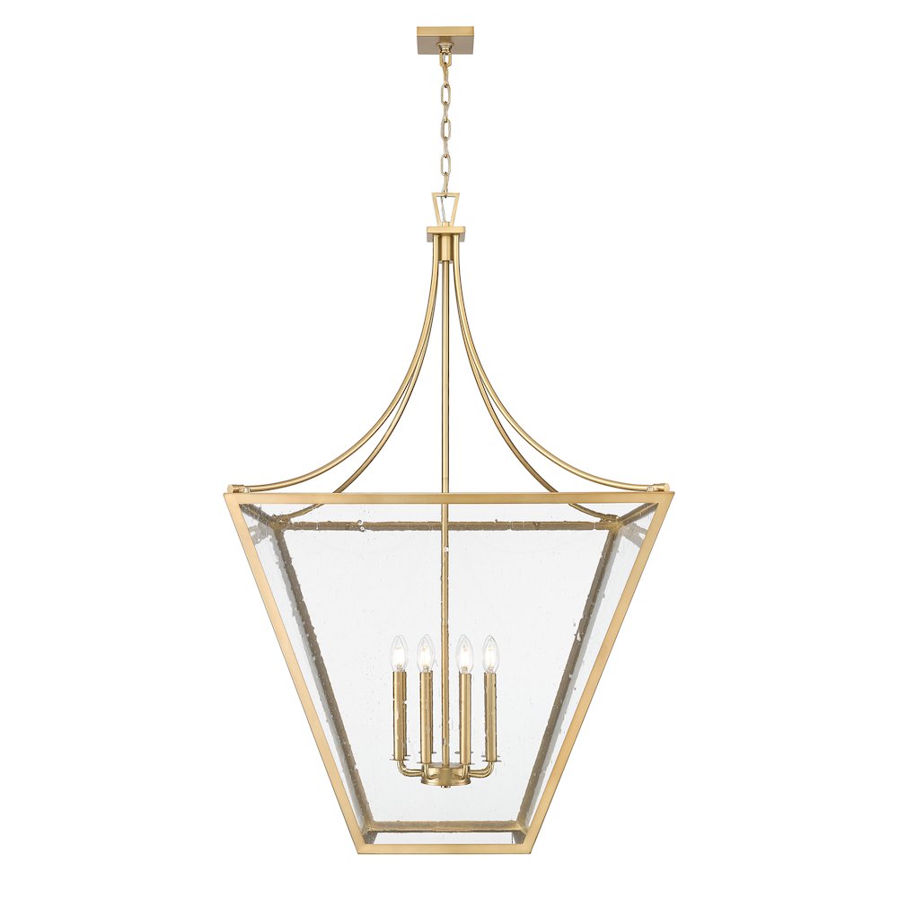 Z-Lite 8 Light Chandelier, Rubbed Brass. Picture 2