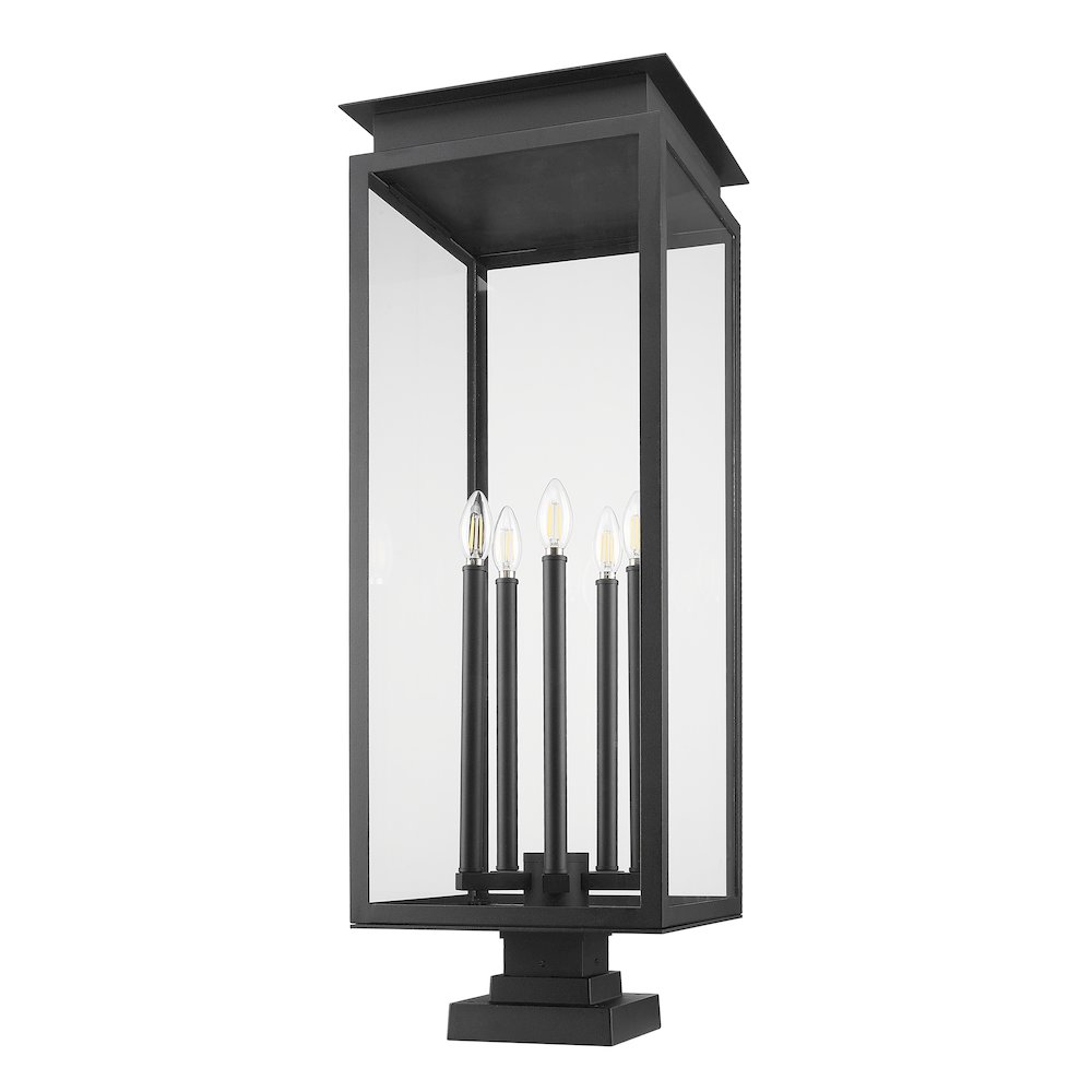 Z-Lite 5 Light Outdoor Pier Mounted Fixture. Picture 5