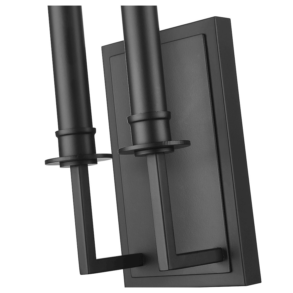 Z-Lite 1 Light Wall Sconce, Matte Black. Picture 4