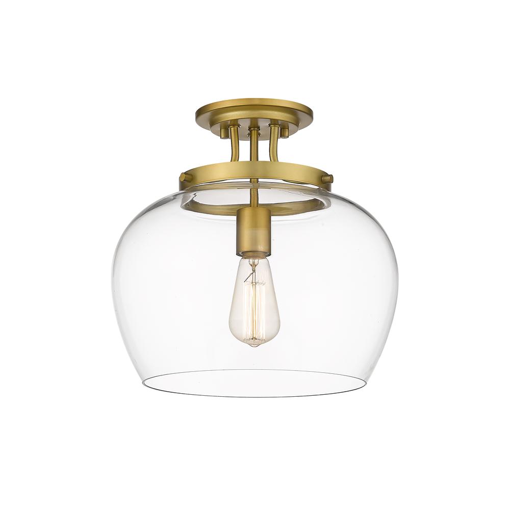 1 Light Semi Flush Mount. Picture 1