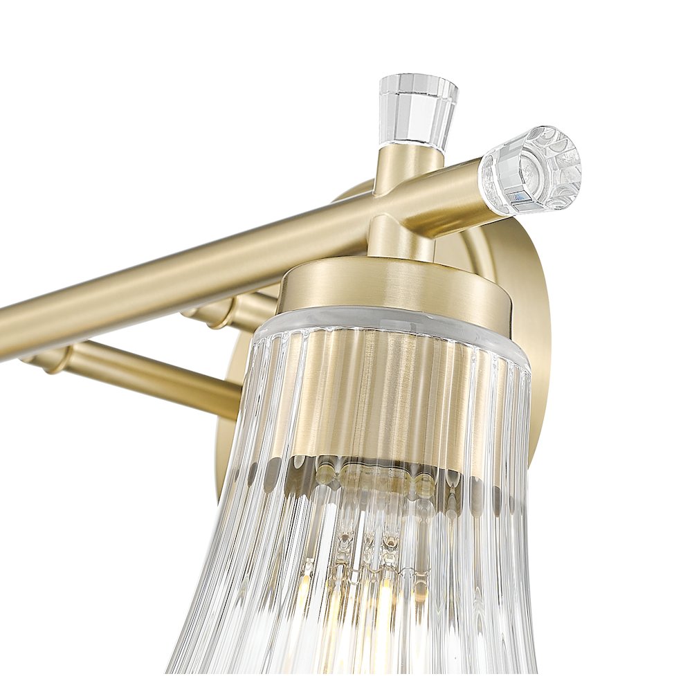 Z-Lite Belle 2 Light Vanity in Modern Gold color, Steel frame. Picture 4