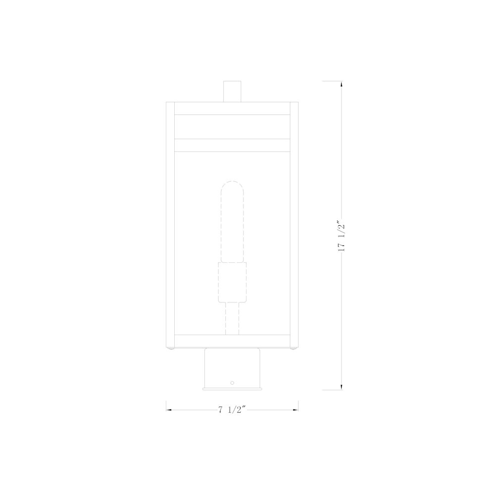 Z-Lite 1 Light Outdoor Post Mount Fixture. Picture 6