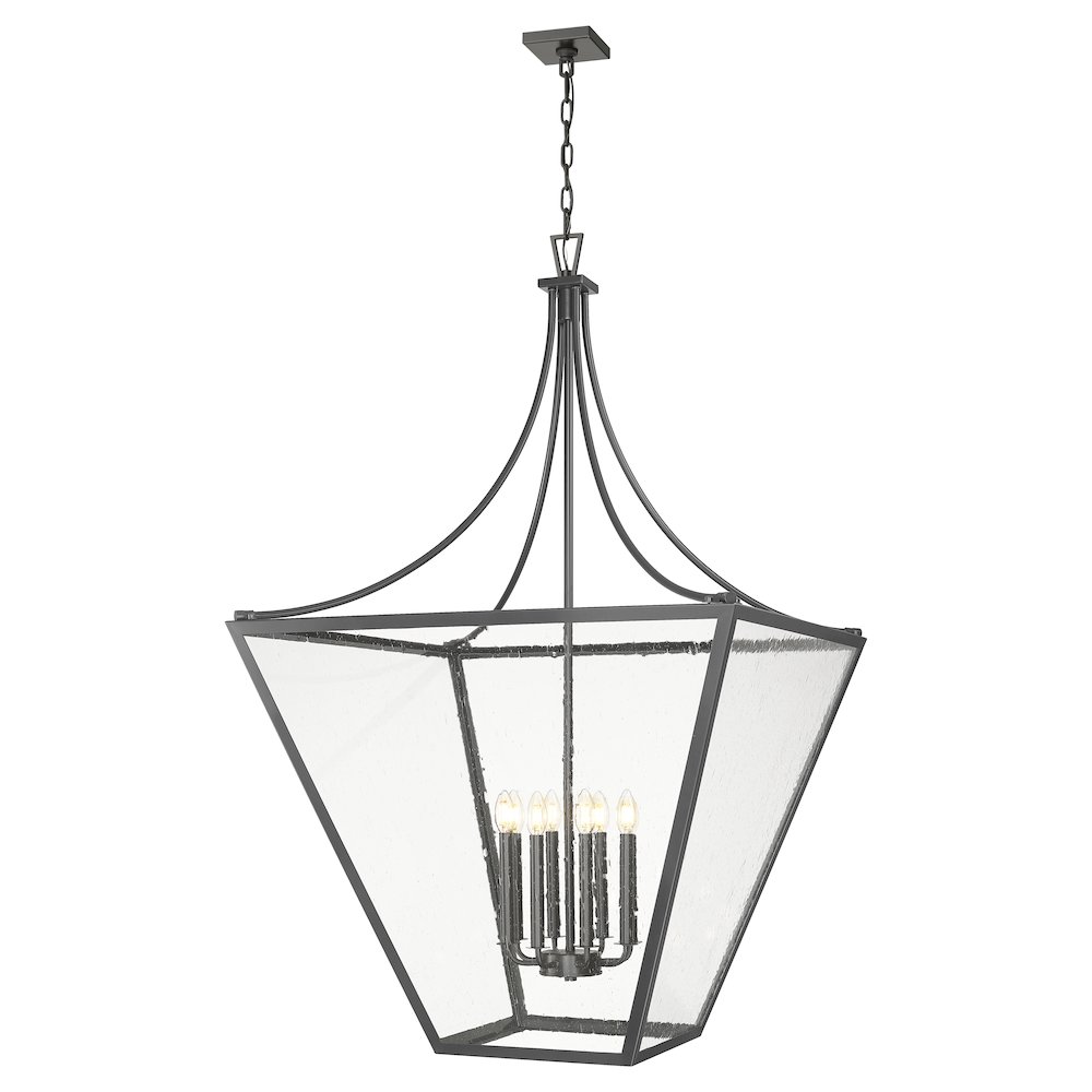 Z-Lite 8 Light Chandelier, Iron Ore. Picture 1