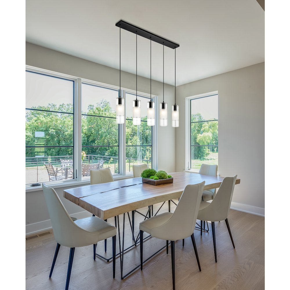 Z-Lite 5 Light Linear Chandelier. Picture 6