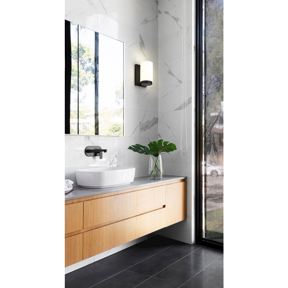 Z-Lite Burk 1 Light Wall Sconce, Matte Black. Picture 6