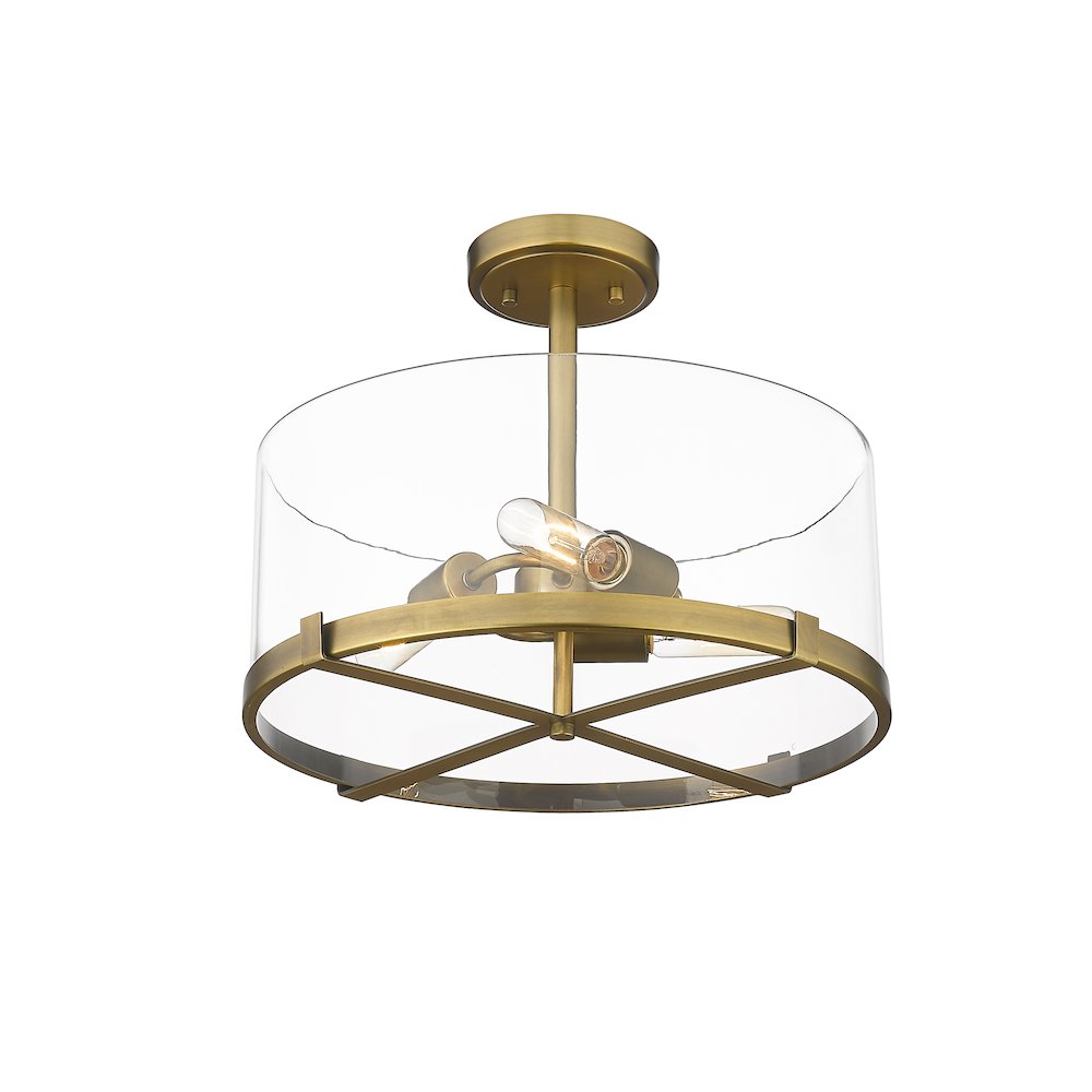 Z-Lite 3 Light Semi Flush Mount. Picture 3