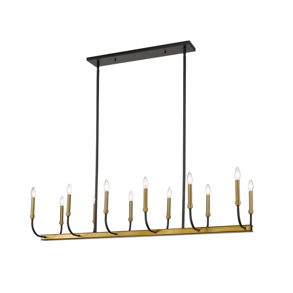 12 Light Linear Chandelier. Picture 1