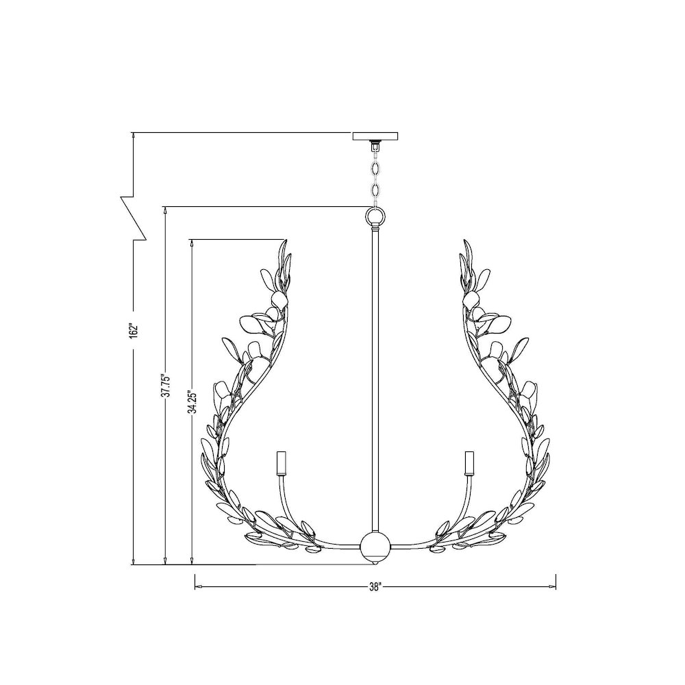 Z-Lite 8 Light Chandelier, Modern Gold. Picture 8