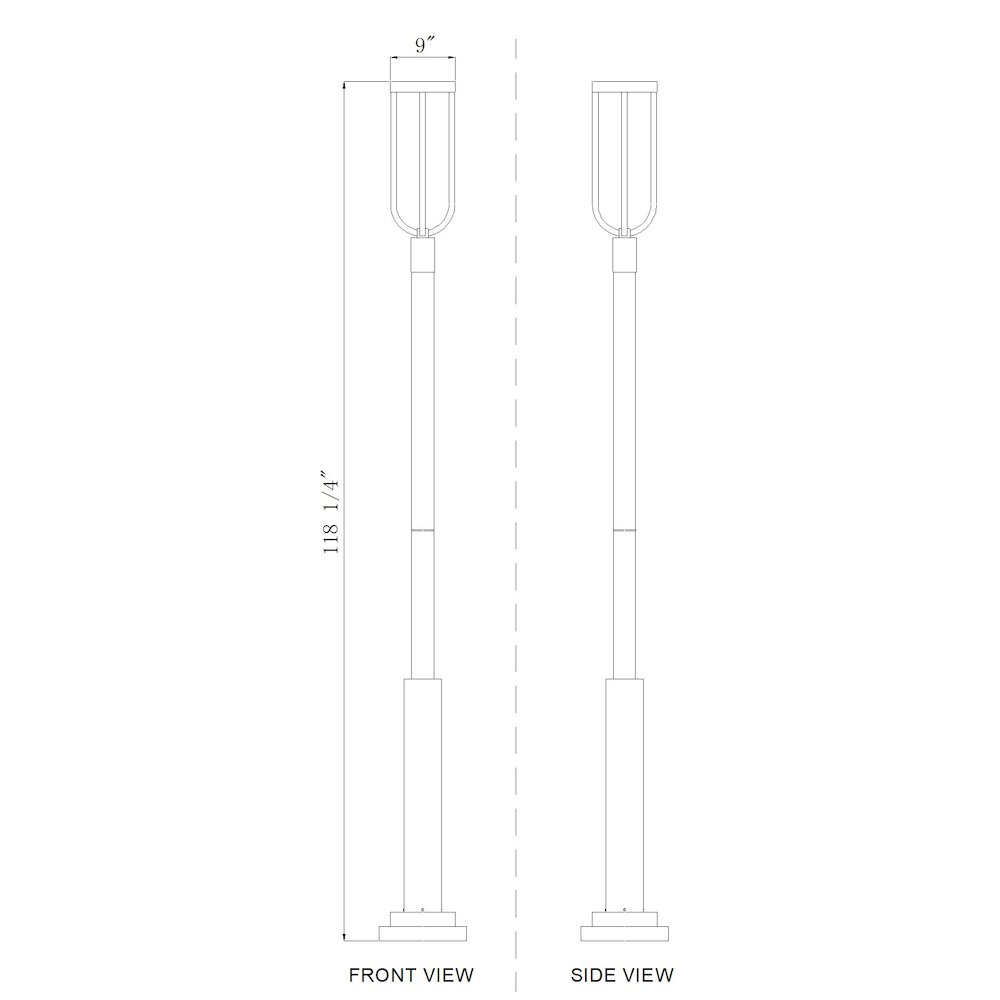 Z-Lite 1 Light Outdoor Post Mounted Fixture. Picture 8