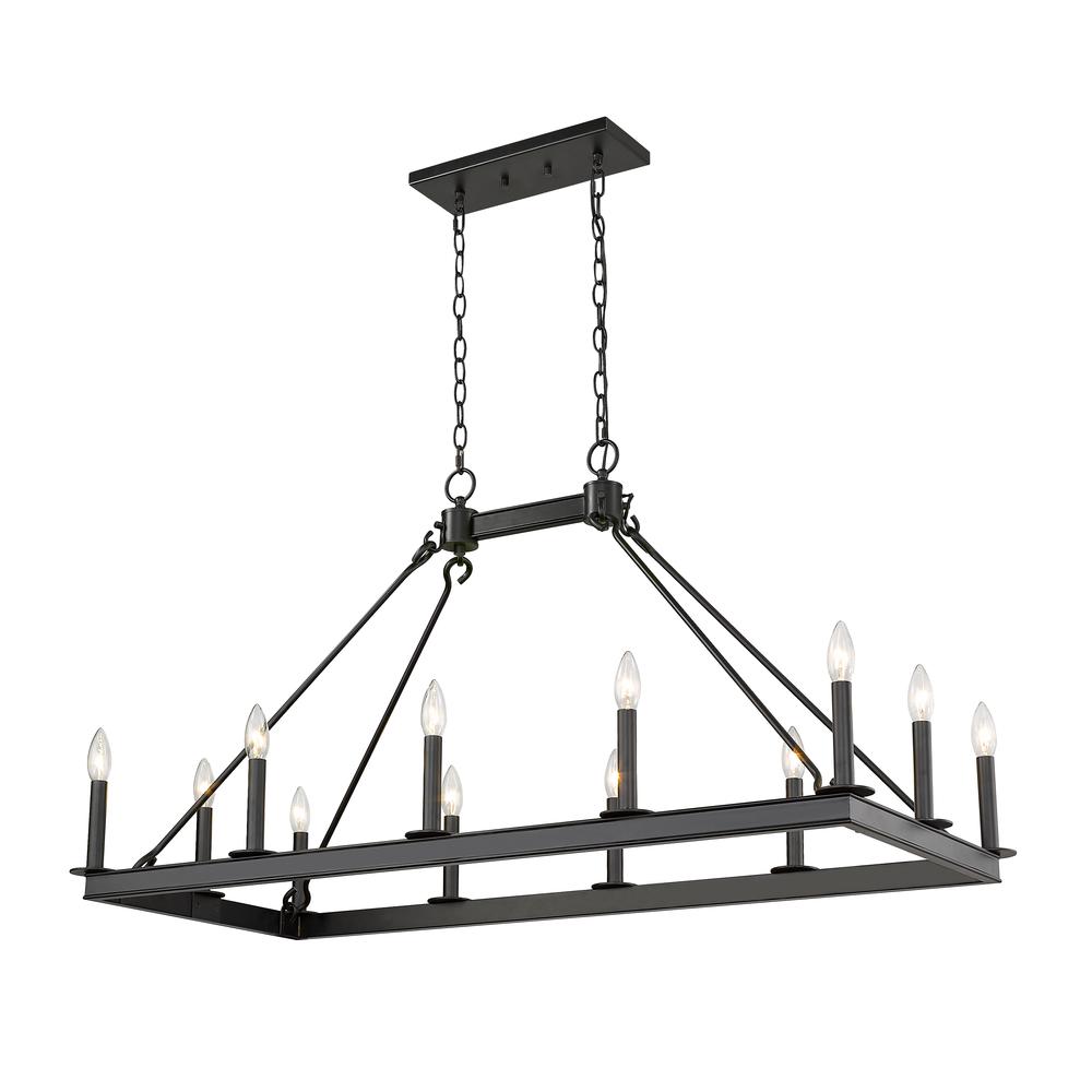 12 Light Linear Chandelier. Picture 1